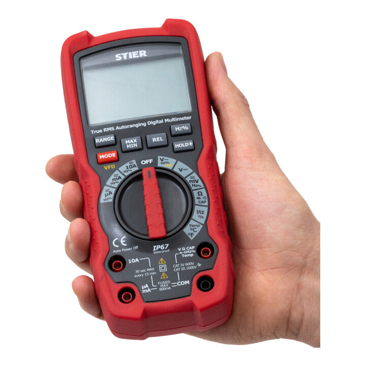 STIER Profi Digital Multimeter 0,01mV - 1000V AC/DC wasserdicht CAT III 1000V