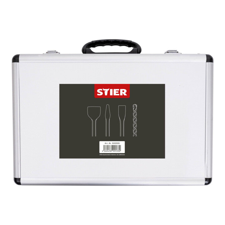 STIER SDS-Plus drill and chisel set, 17 pieces