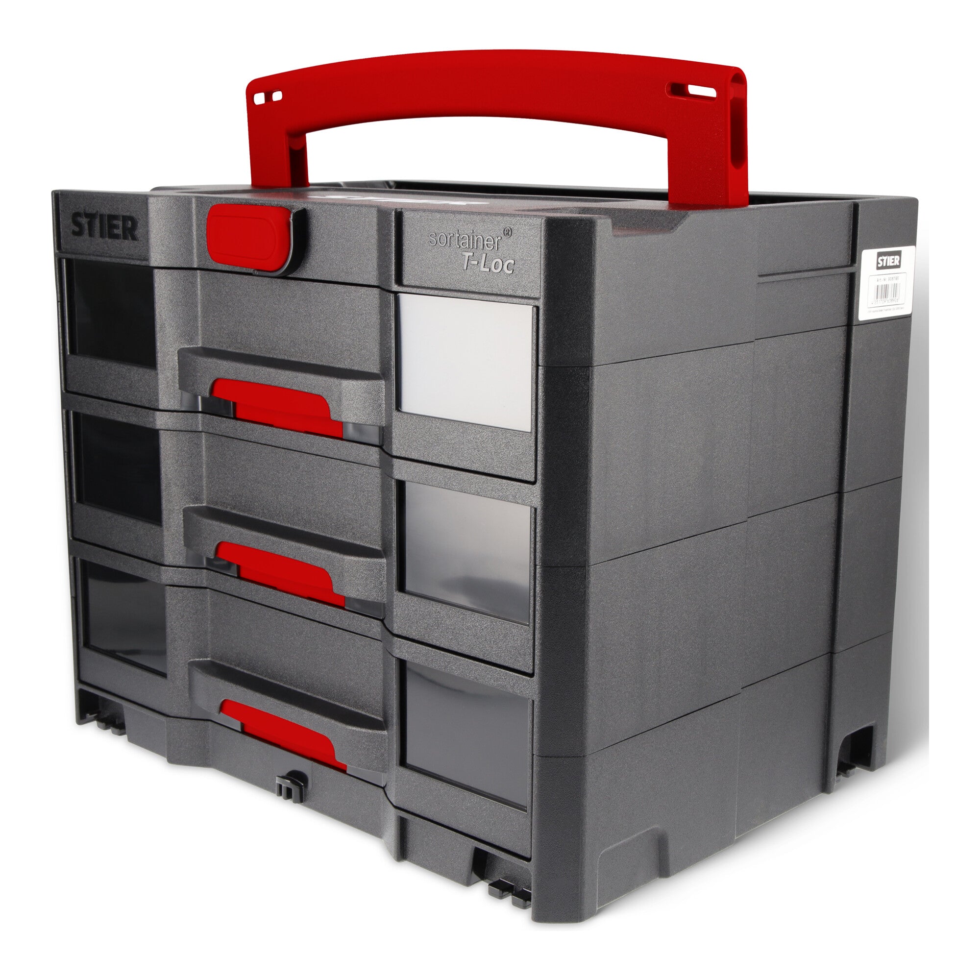 STIER Sortainer T-Loc IV/3 BLACK Edition 6.7 L per drawer with