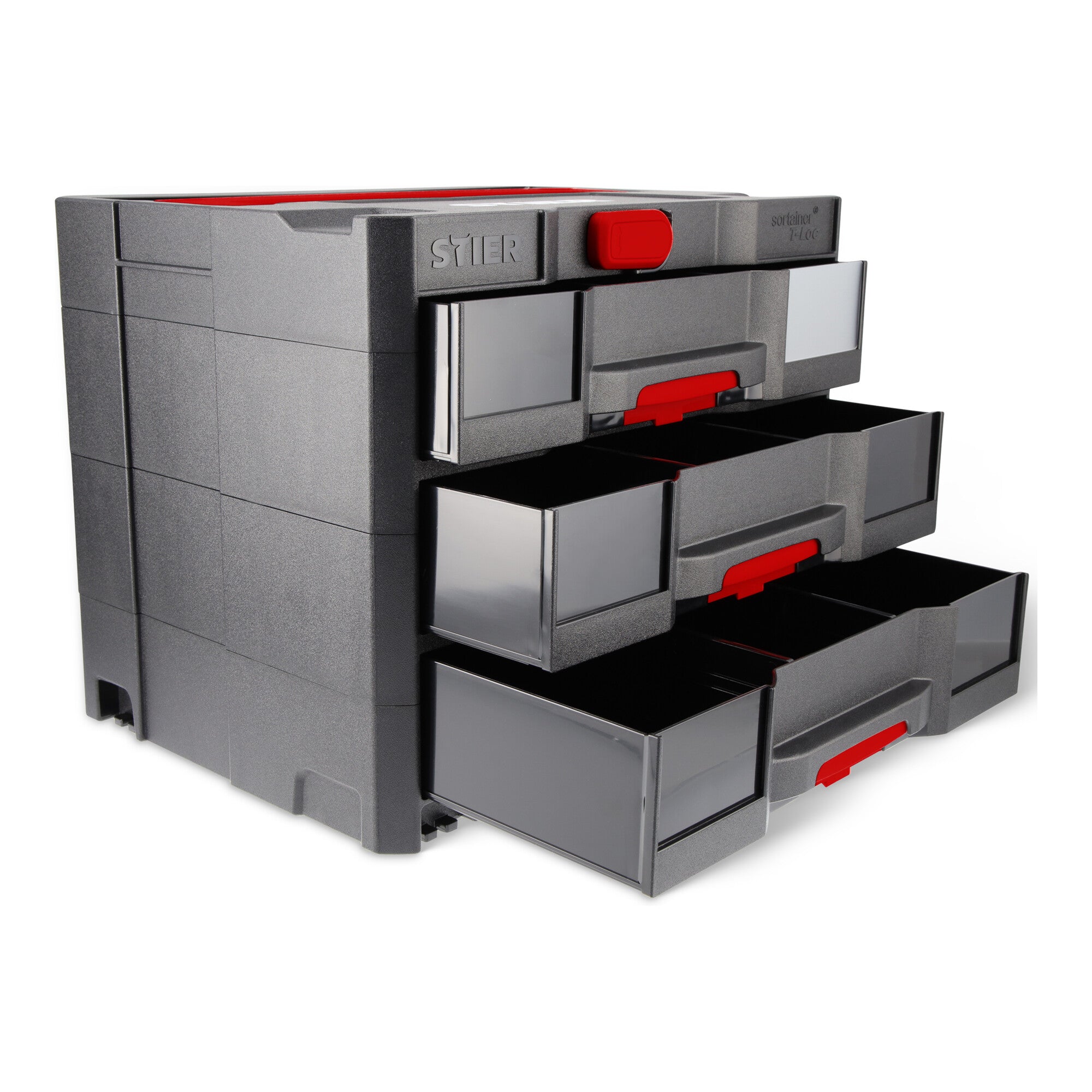 STIER Sortainer T-Loc IV/3 BLACK Edition 6.7 L per drawer with