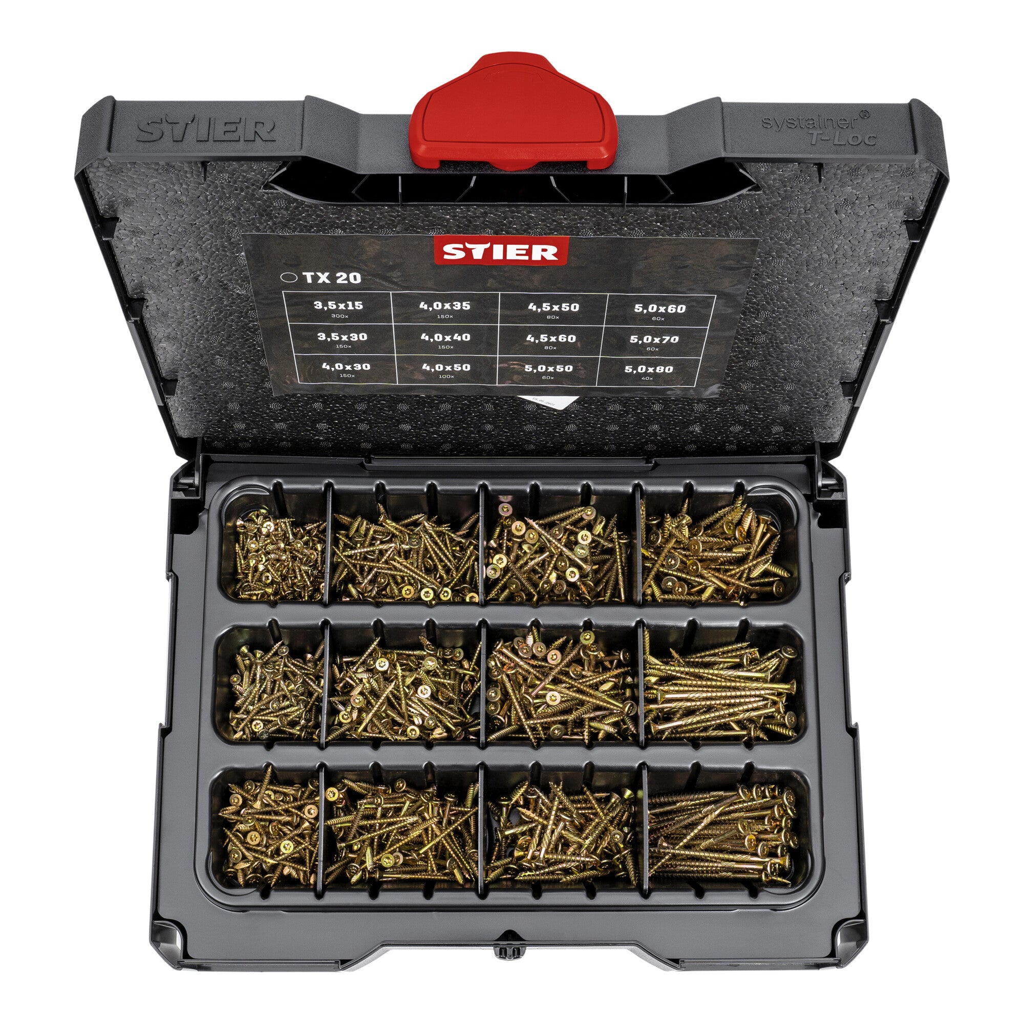 STIER chipboard screw Systainer I T-LOC with 1,380 screws