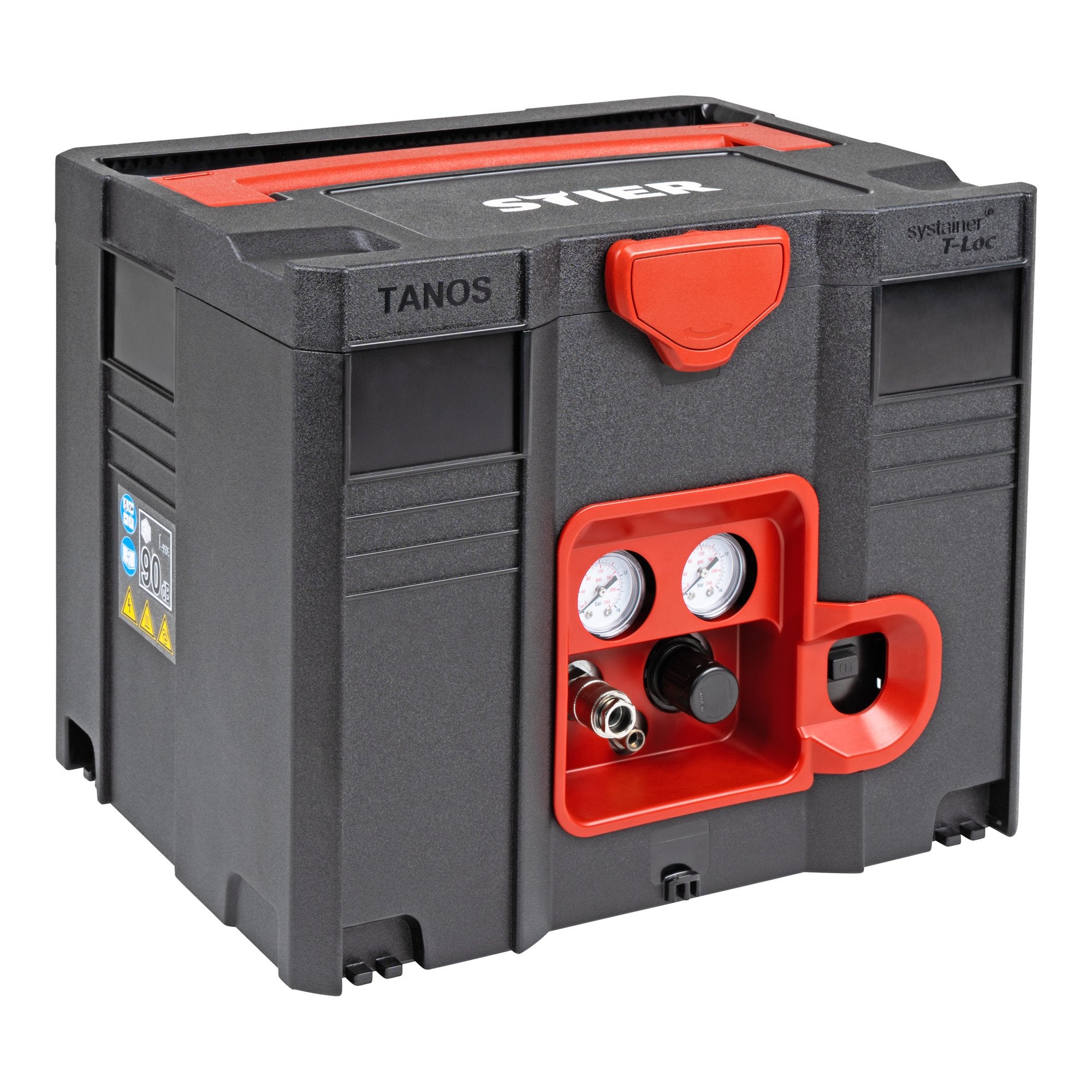 STIER Systainer compressor SKT 160-8-6 oil-free SysMaster compressed air pressure reducer