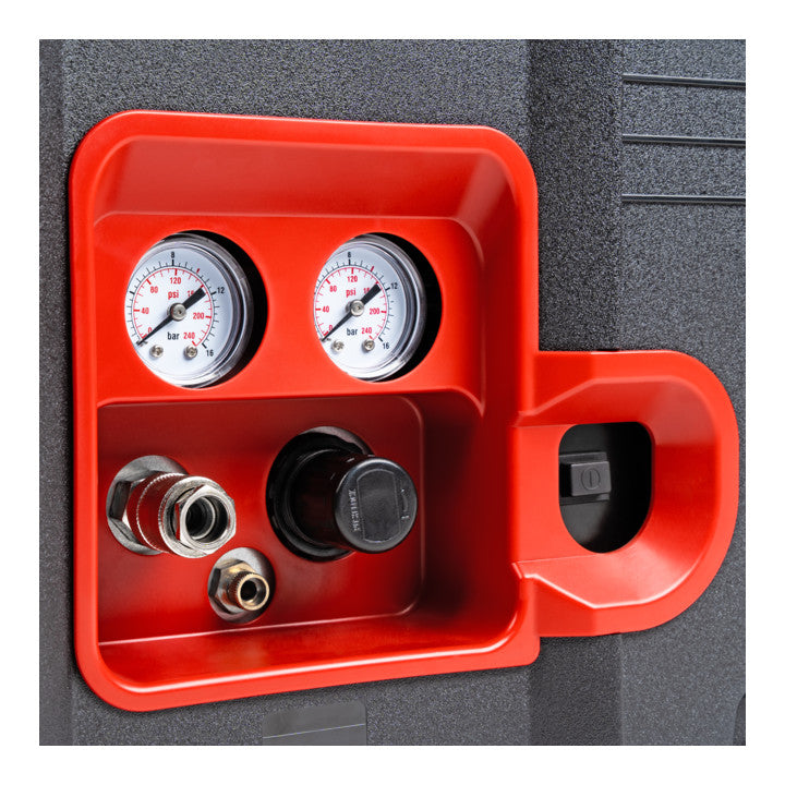 STIER Systainer compressor SKT 160-8-6 oil-free SysMaster compressed air pressure reducer