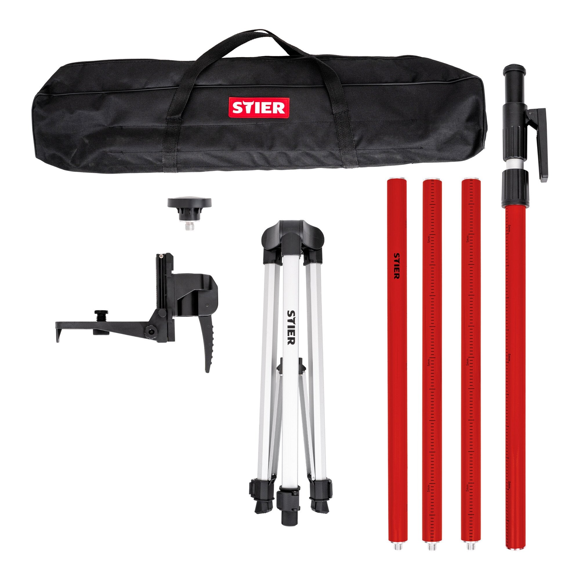 STIER telescopic rod for cross line laser 360 cm laser measuring devices accessories 20 -