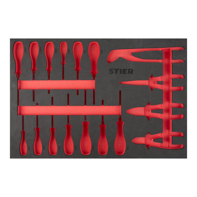 STIER Weichschaumeinlage (EVA) für Schraubendreher Zangensatz, leer