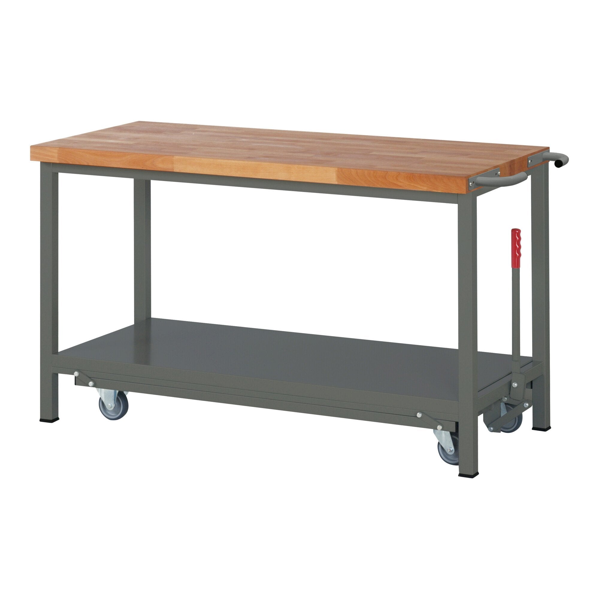 STIER Werkbank Premium mit abs. Fahrgestell BxTxH 1500x700x880 mm