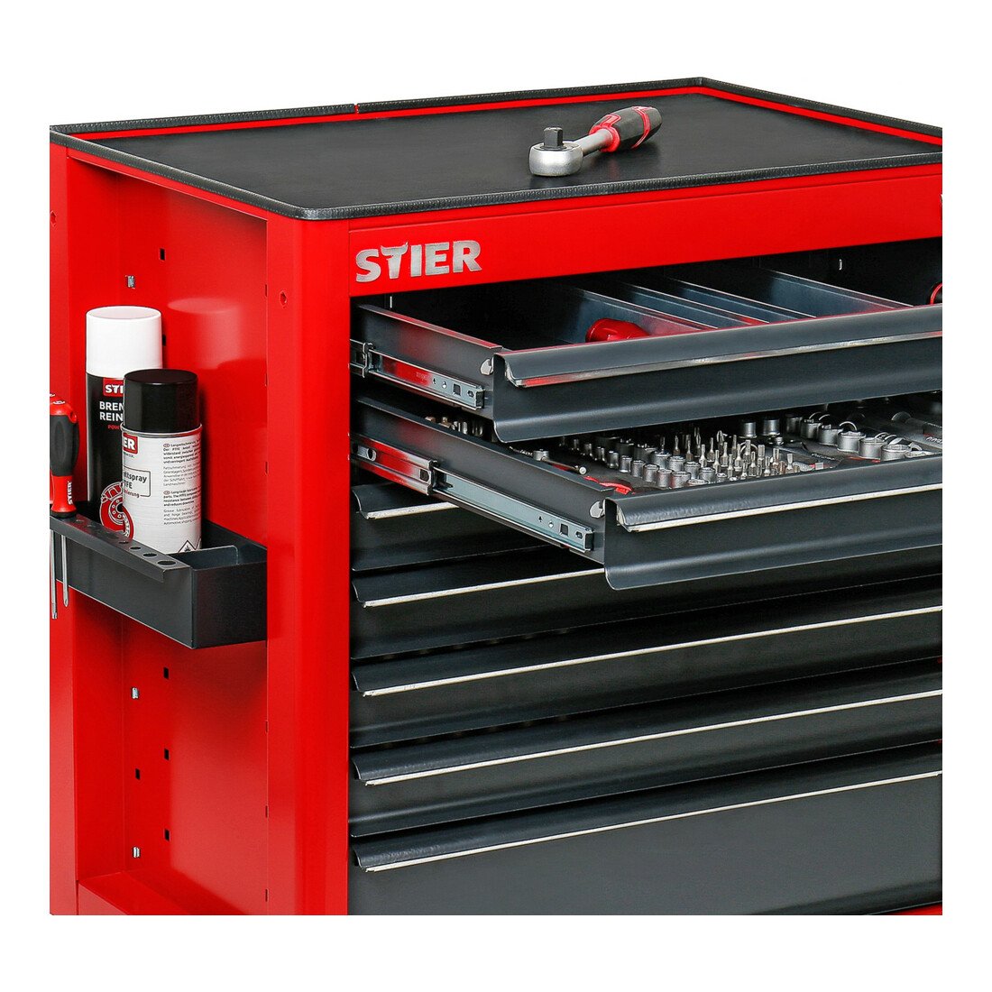 STIER Workshop Trolley Red