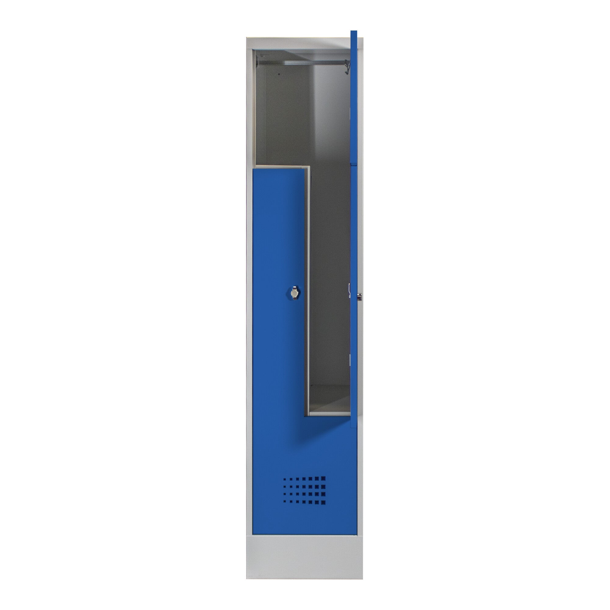 STIER Z-Garderobenspind Premium mit Sockel 2 Abteile Drehriegel