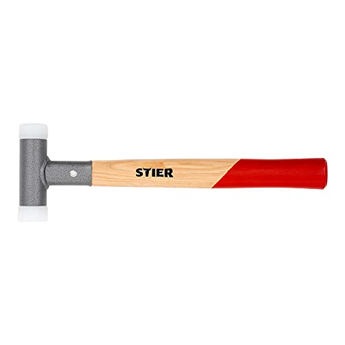 STIER soft-face hammer with hickory handle UPE/Nylon (65D/70D) recoil-free Ø 30 mm