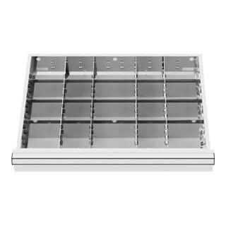 STIER Schubladeneinteilung Metalleinteilung BLH 100/125 mm Innenmaß 600x450 mm
