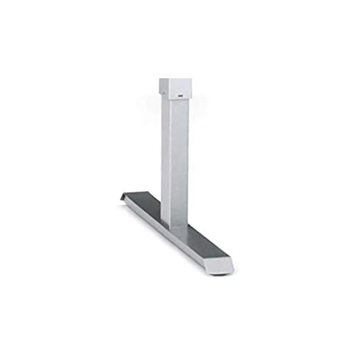 STIER Electrically height-adjustable desk 501-33, table frame with tabletop 100x80 cm, white mel., ergonomic sit-stand desk continuously adjustable 68-118 cm
