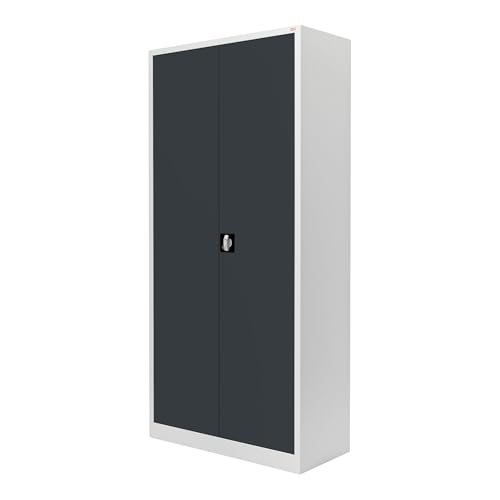 STIER Universalschrank mit 4 Fachböden à 40kg Tragkraft | 1950x920x420mm | verschließbar | anthrazitgrau | verschweißt