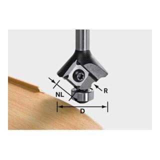 Festool Wendeplatten-Abrundfräser HW S8 HW R2 D28 KL12,7OFK