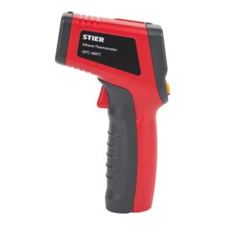 STIER infrared thermometer measuring range -50 °C - 600 °C laser thermometer