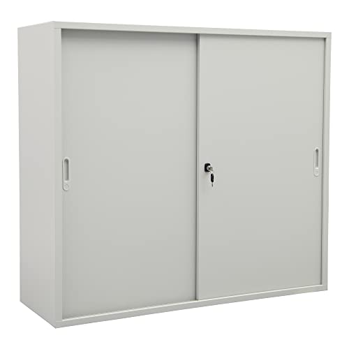 STIER sliding door wardrobe HxWxD 1080x1200x420mm light grey