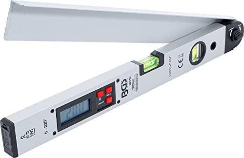 BGS Digitaler LCD-Winkelmesser mit Wasserwaage 450 mm