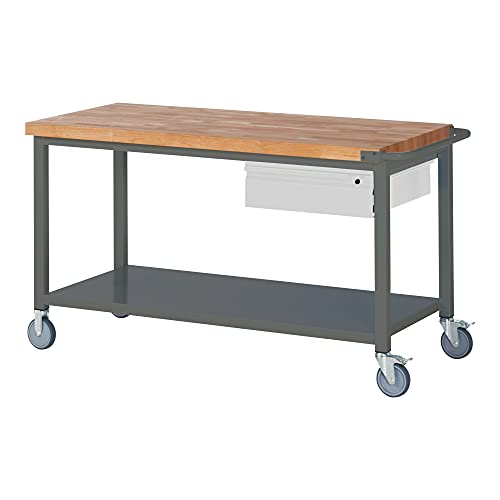 STIER Fahrbare Werkbank Premium mit 1 Schublade und Ablageboden BxTxH 750x700x880 mm