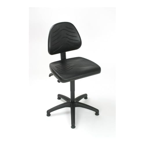 STIER work chair with glides without armrests seat height 440-630mm PU Black