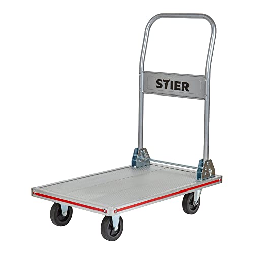 STIER platform trolley aluminum transport trolley foldable edge protection load capacity