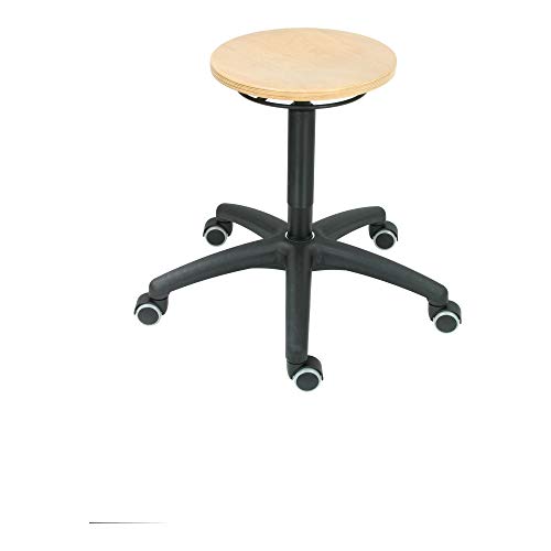 STIER work stool with double castors Rolling stool with height-adjustable seat height