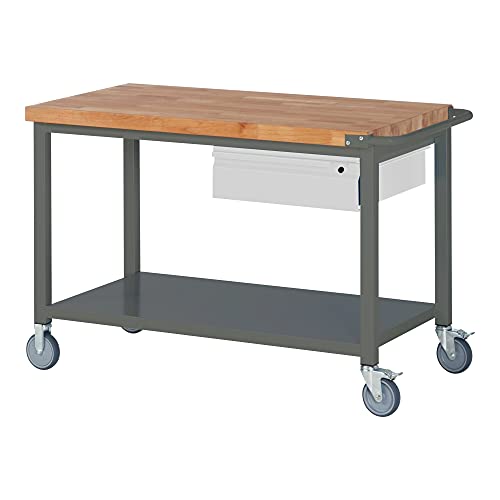STIER Fahrbare Werkbank Premium mit 1 Schublade und Ablageboden BxTxH 750x700x880 mm