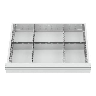 STIER Schubladeneinteilung Metalleinteilung BLH 150/175 mm Innenmaß 600x450 mm 6