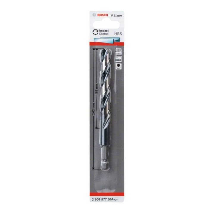 Bosch HSS Spiralbohrer Impact Control mit Sechskantschaft 11 x 94 x 142 mm