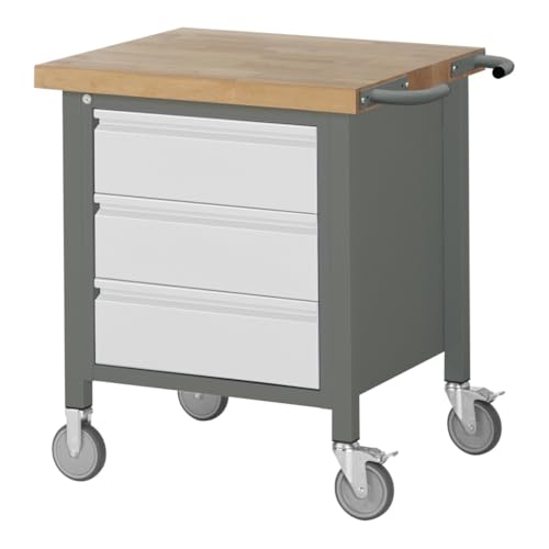 STIER Mobile Workbench Premium with 3 drawers