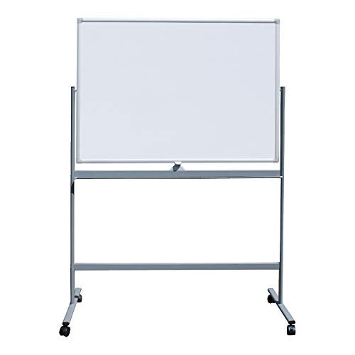STIER Mobiles Whiteboard 1200x900mm magnetisch mit Fahrgestell