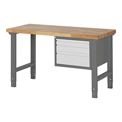 STIER Height-adjustable workbench Premium with 3 drawers