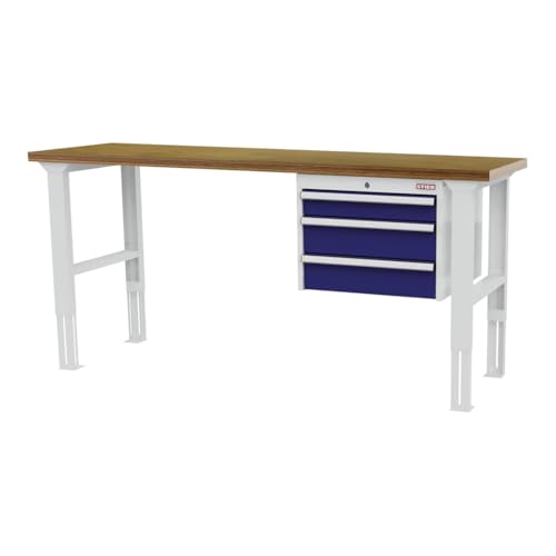 STIER Höhenverstellbare Werkbank mit 1x100 2x150 mm Schubladen BxTxH