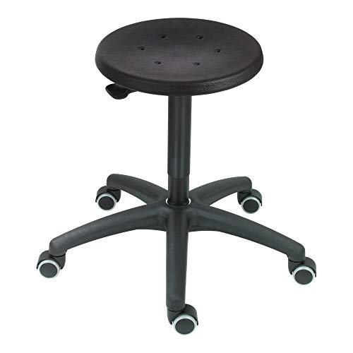 STIER Arbeitshocker mit Doppelrollen höhenvertsellbare Sitzhöhe 420-610 mm