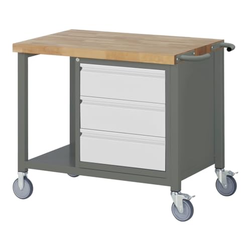 STIER Fahrbare Werkbank Premium mit 3 Schublade