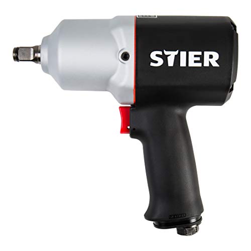 STIER Druckluft Schlagschrauber 15-PC leicht vierkant max. 1.054 Nm 1/2 Zoll