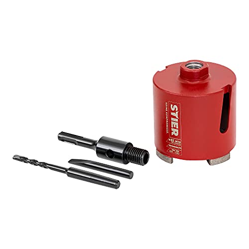 STIER Dosensenker-Satz M16 SDS | 68 mm | für Steckdosen und Verteilerdosen | hohe Haltbarkeit | Bohrkrone | Dosenbohrer