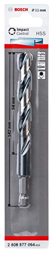 Bosch HSS Spiralbohrer Impact Control mit Sechskantschaft 11 x 94 x 142 mm