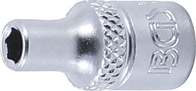 BGS Steckschlüssel-Einsatz Sechskant Antrieb Innenvierkant 6,3 mm (1/4") SW 4 mm