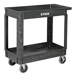 STIER plastic multi-purpose trolley with 2 or 3 levels, multi-purpose trolley up to 250 kg