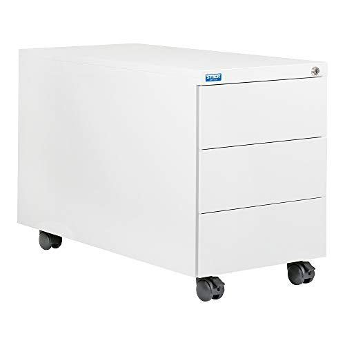 STIER Rollcontainer 3 Schubladen Abmessungen 550x390x790mm Farbe Lichtgrau (RAL