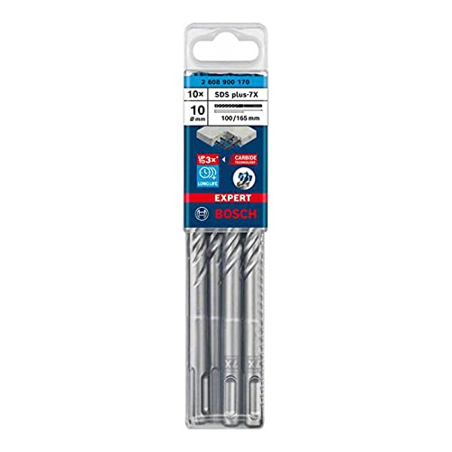 Bosch Hartmetall-Hammerbohrer EXPERT„7X“ SDS-plus,⌀xganze Länge: 10X165mm 10 Stk