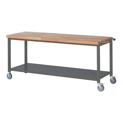 STIER Fahrbare Werkbank Premium mit Ablageboden BxTxH 750x700x880 mm