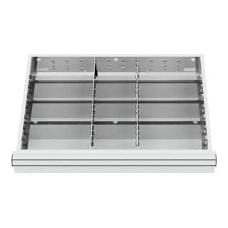 STIER Schubladeneinteilung Metalleinteilung BLH 100/125 mm Innenmaß 600x450 mm