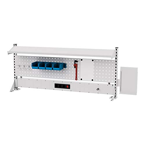 STIER Multiwandaufbau BxH 1500x650 mm 1 Lochwand 1 Fachboden 1 Energieleiste