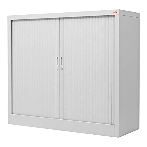 STIER roller shutter cabinet with 2 to 3 shelves various sizes light grey