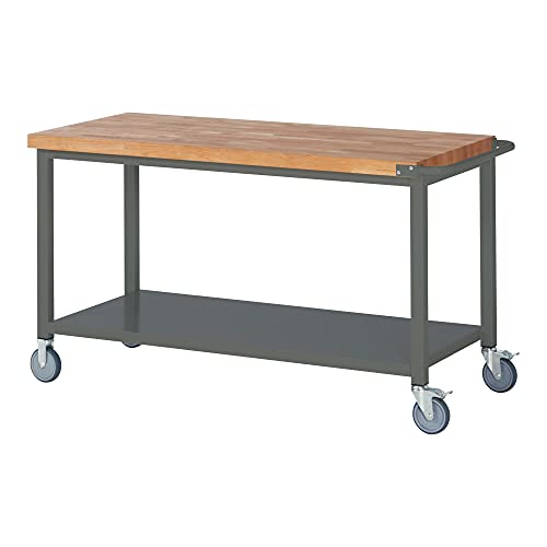 STIER Mobile Workbench Premium with storage shelf WxDxH 750x700x880 mm