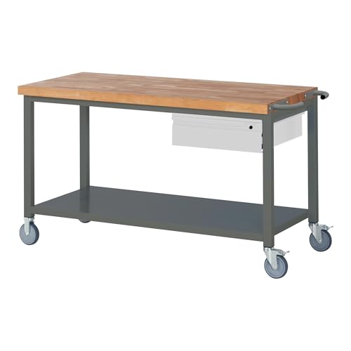 STIER Fahrbare Werkbank Premium mit 1 Schublade und Ablageboden BxTxH 750x700x880 mm