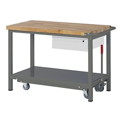 STIER Werkbank Premium mit abs. Fahrgestell und 1 Schublade