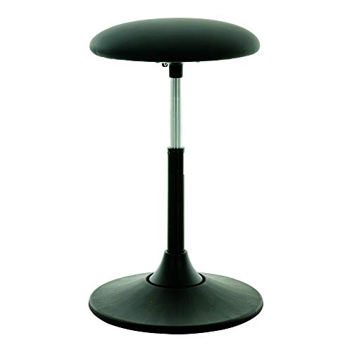 STIER multi-movable stool ergonomic height adjustable black artificial leather