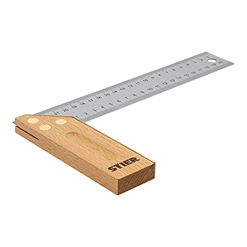 STIER Anschlagwinkel, Schreinerwinkel, 90° / 45°, Messwinkel 250-300 mm