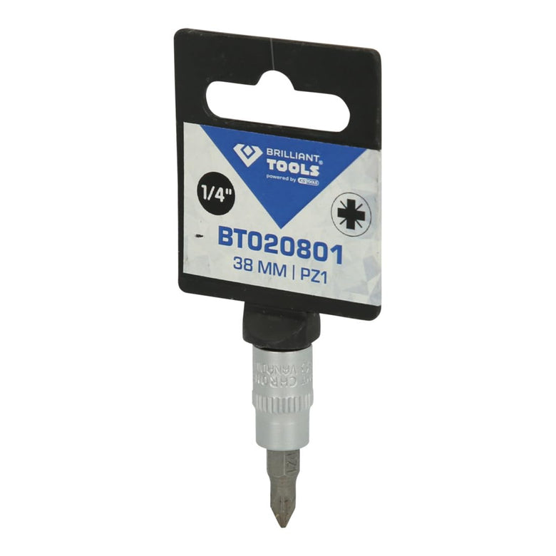 Brilliant Tools 1/4 Zoll PZ Kreuzschlitz Bit-Stecknuss, PZ1